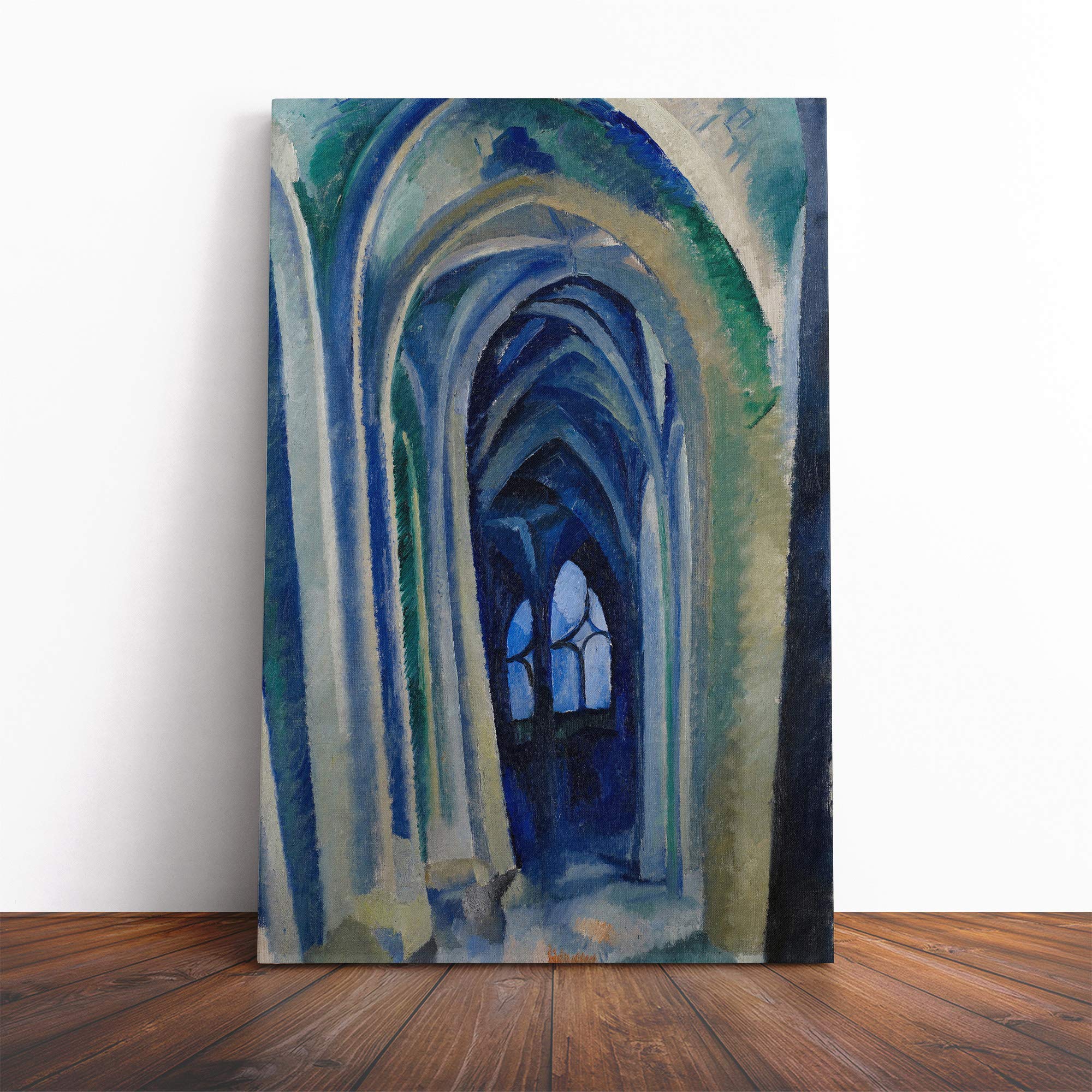 Robert Delaunay Saint Severin Canvas Print | Gallery Wrapped 30mm Frame Wall Art | 24x16 inches | Ready to Hang | Modern Religious Picture | Living Room Bedroom Lounge Office
