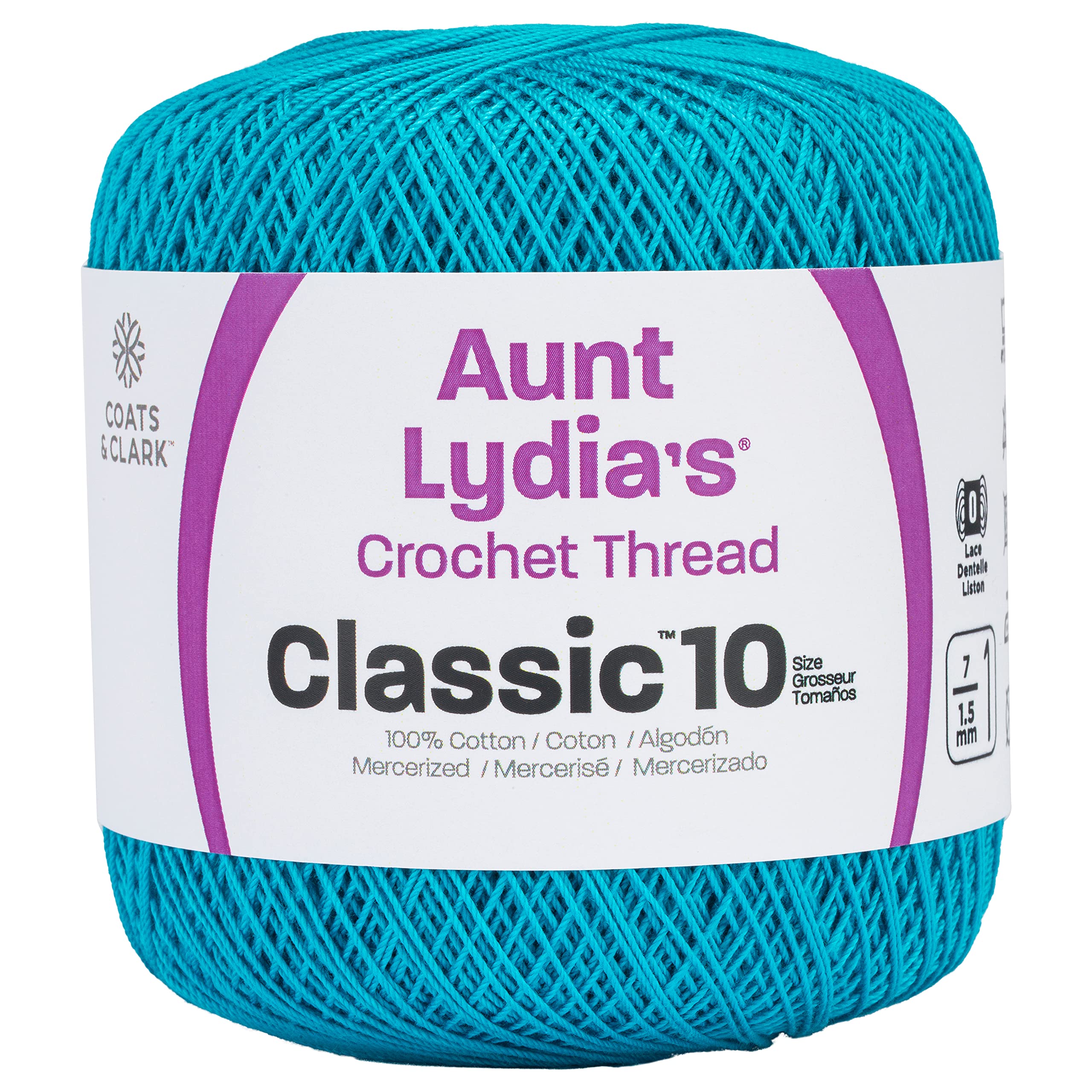 Coats Crochet 154-451 Aunt Lydia's Crochet, Cotton Classic Size 10, Parakeet