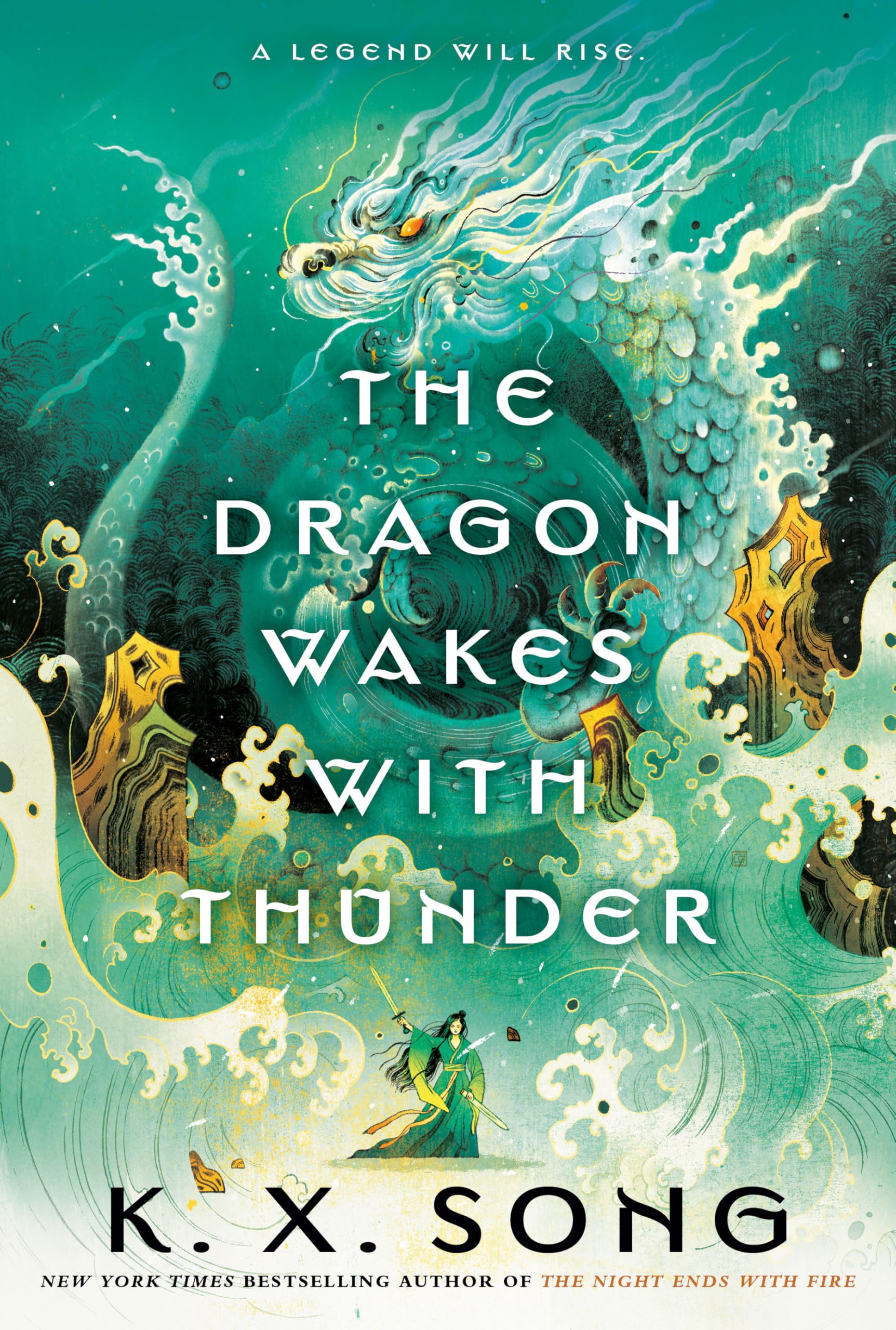 Cover of The Dragon Wakes with Thunder (The Dragon Spirit Duology)