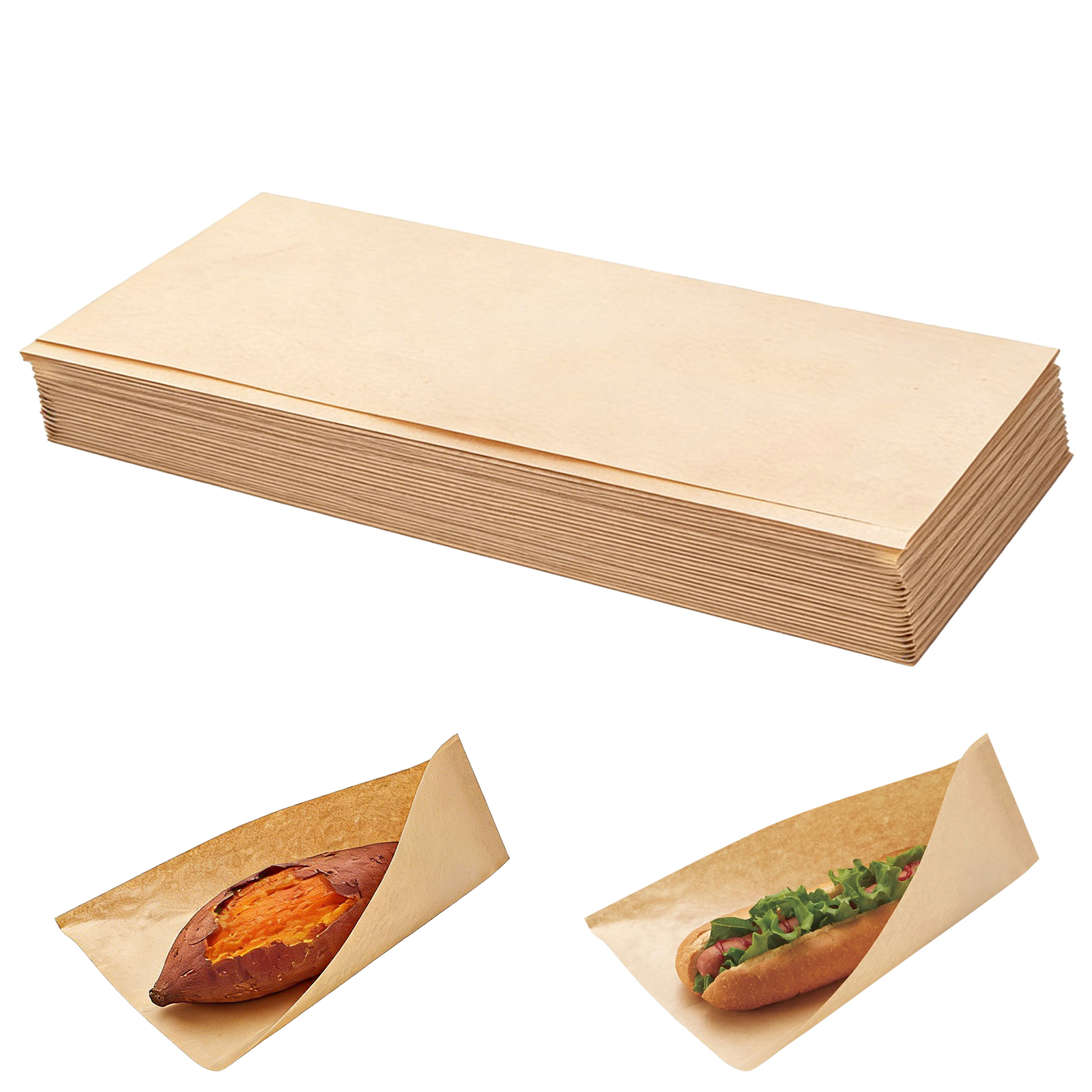 Amazon.co.jp: Charming Decoration ホットドッグ 包み紙 袋 200枚入れ