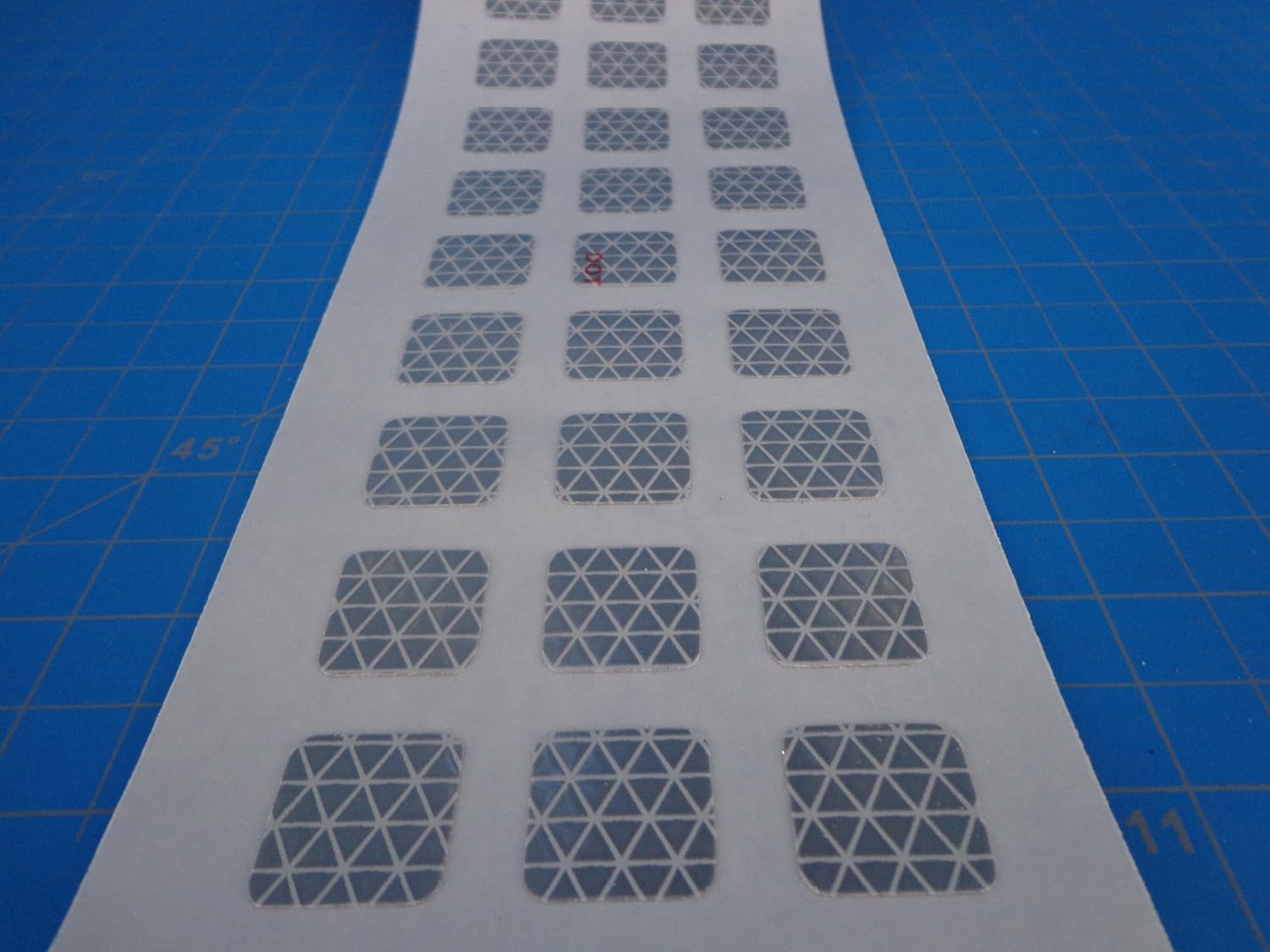 Cole Safety Products White Reflective High Intensity V92 .75 Squares (Sold in Sheets of 100)
