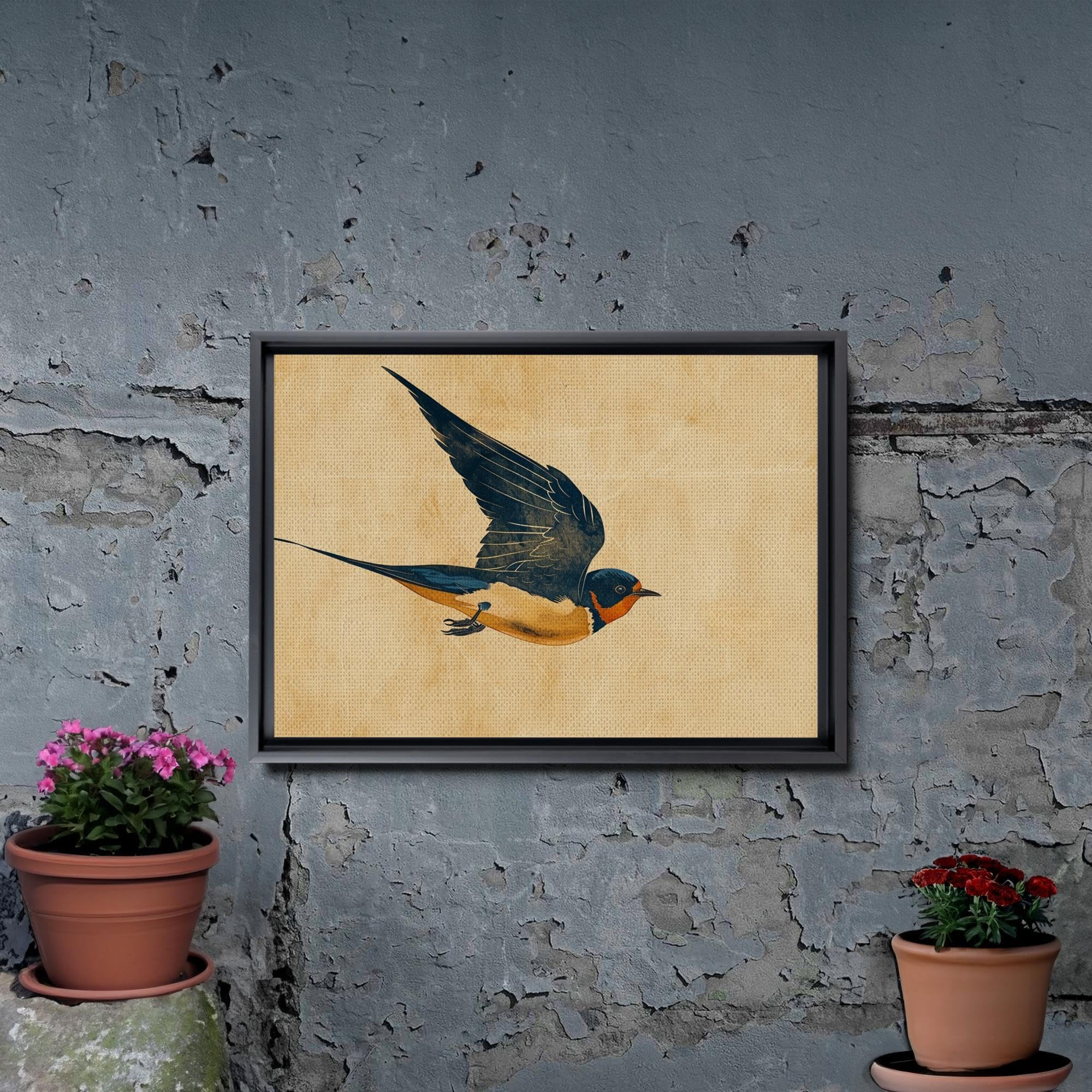 Amazon.com: SUDDENSUPPLY Vintage Swallow Print, Swallow Painting