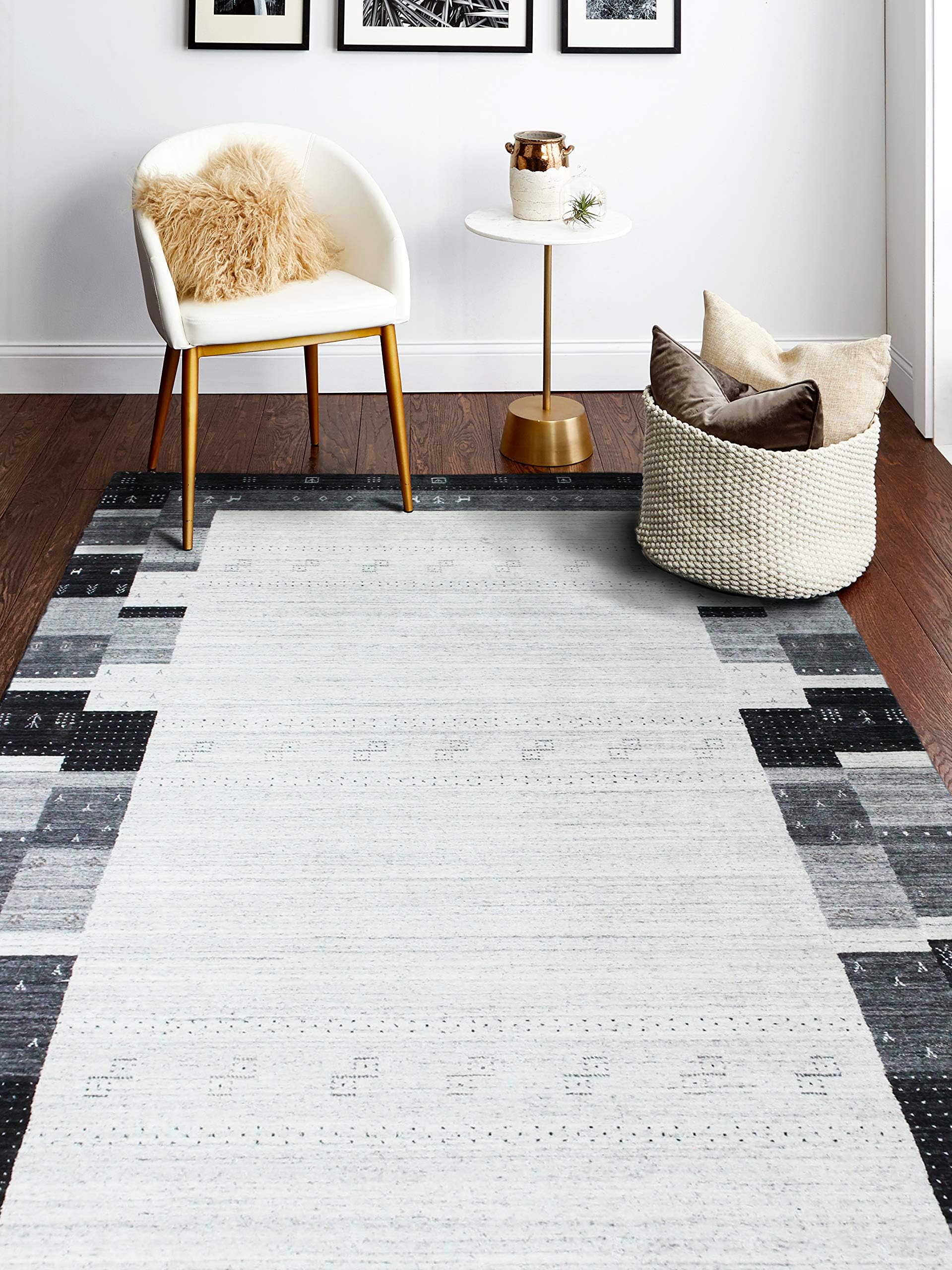 Bashian Terrain Hand Loomed Iv/Charcoal Area Rug