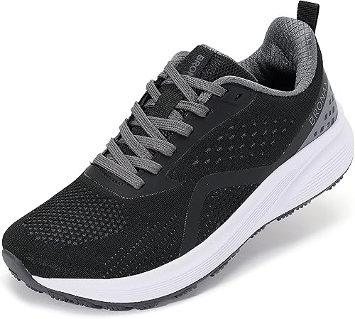 BRONAX Women's Wide Toe Box Road Running Shoes Wide Athletic Tennis Sneakers with Rubber Outsole