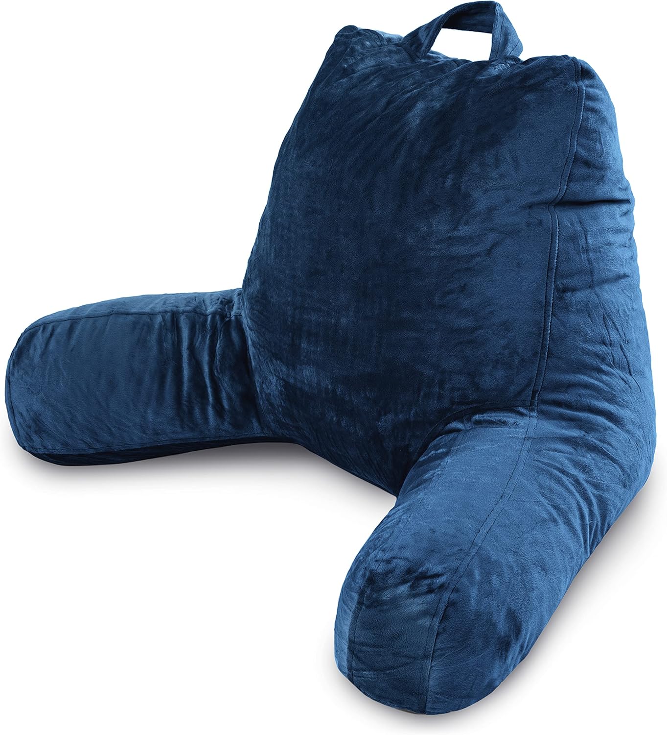 Milliard Reading Pillow with Shredded Memory Foam, Large Adult Backrest Sit up Pillow for Sitting Up in Bed with Washable Cover, Navy Blue - 18x15 in : Home & Kitchen