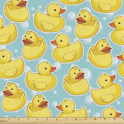 Miniatura 6 de Lunarable Sketch Fabric by The Yard, Outline of Ginkgo Leaves Feminine Gentle Nature Themed Doodle China Foliage, Microfiber Fabric for Arts and