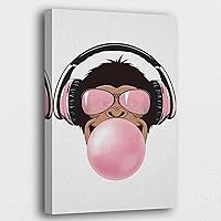 Vista 34 de SpiritualHands Animales Soplando Bubble Gum Wandkunst für Bauernhaus Badezimmer Dekor, Bubble Gum Tier Wandkunst