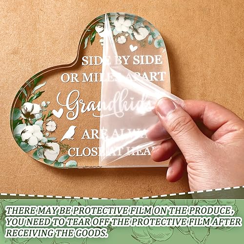 Vista 35 de Jetec Regalo para abuela, regalo de cumpleaños para abuela, acrílico en forma de corazón, con forma de mariposa, letrero de nieta, nieto, ideas