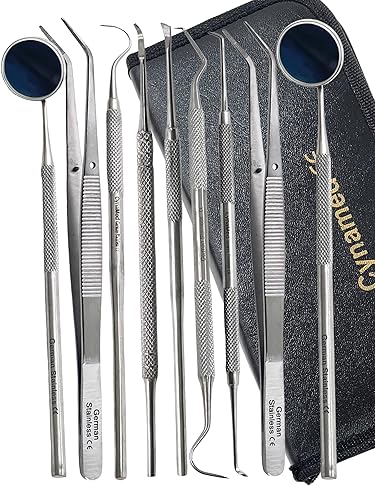 Miniatura 7 de Herramientas dentales de alta calidad, removedor de placa para dientes, kit de limpieza profesional de higiene, raspador de dientes de acero