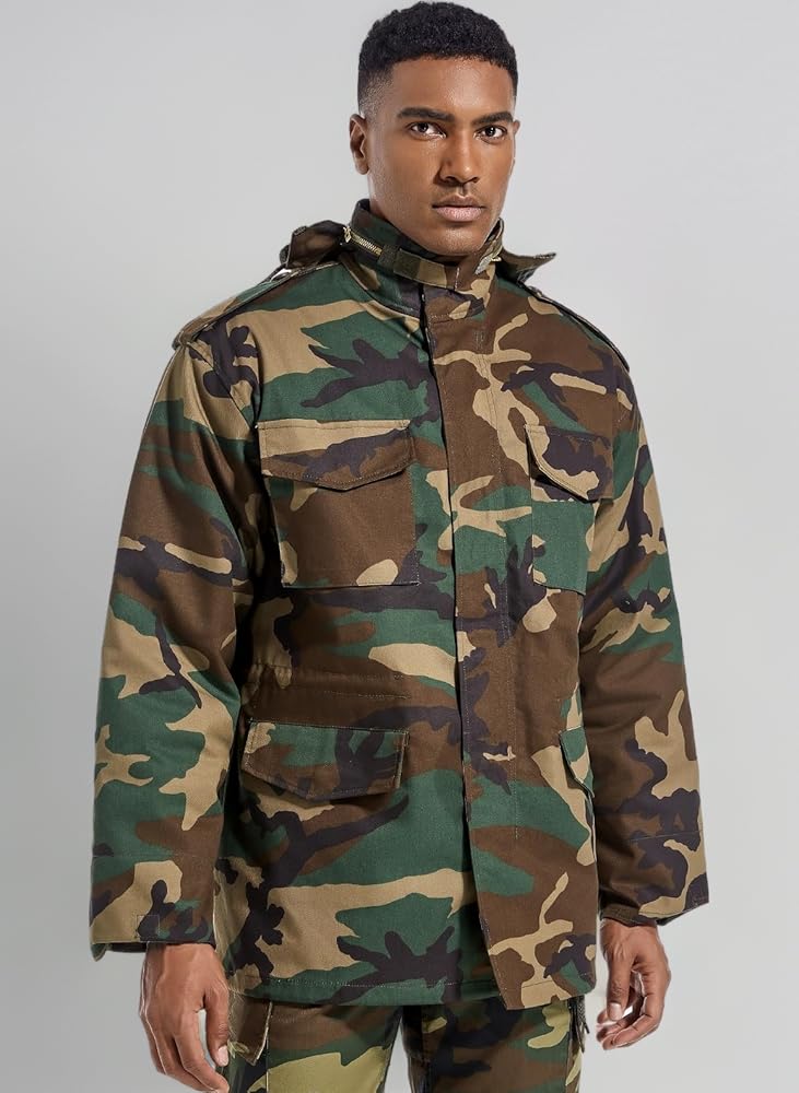 TWCHAS Men's Tactical M65 Field Jacket - Military Coat with