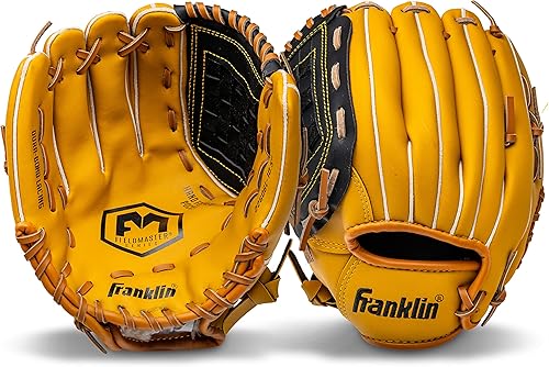 Vista 120 de Franklin Sports Field Master Baseball + Softball Glove - Field Master Adult + Youth Baseball + Softball Mitt - Men's + Women's Gloves - Right Hand