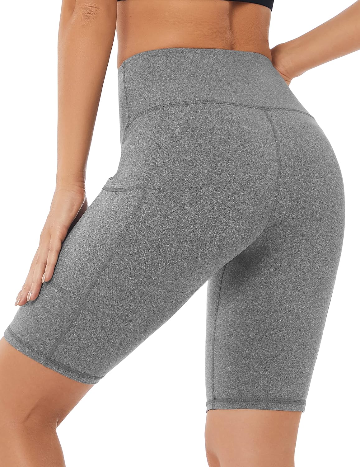 Taydey Women's High Waist Yoga Running Workout Athletic Cycling Hiking Sports Shorts - Image 3