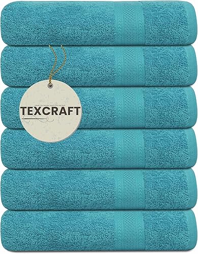 Miniatura 23 de Medium Size Bath Towels Set of 6 – 100% Cotton Terry – 24" x 48" – Quick Dry, Soft & Highly Absorbent – Black Towels for Bathroom, Gym, Spa, Pool &