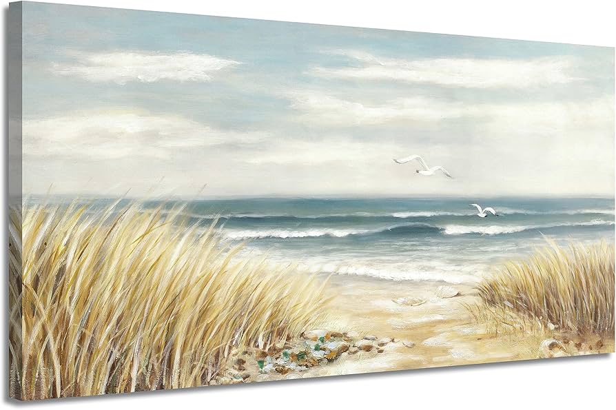 Amazon.com: ARTISTIC PATH Abstract Beach Painting Wall Art