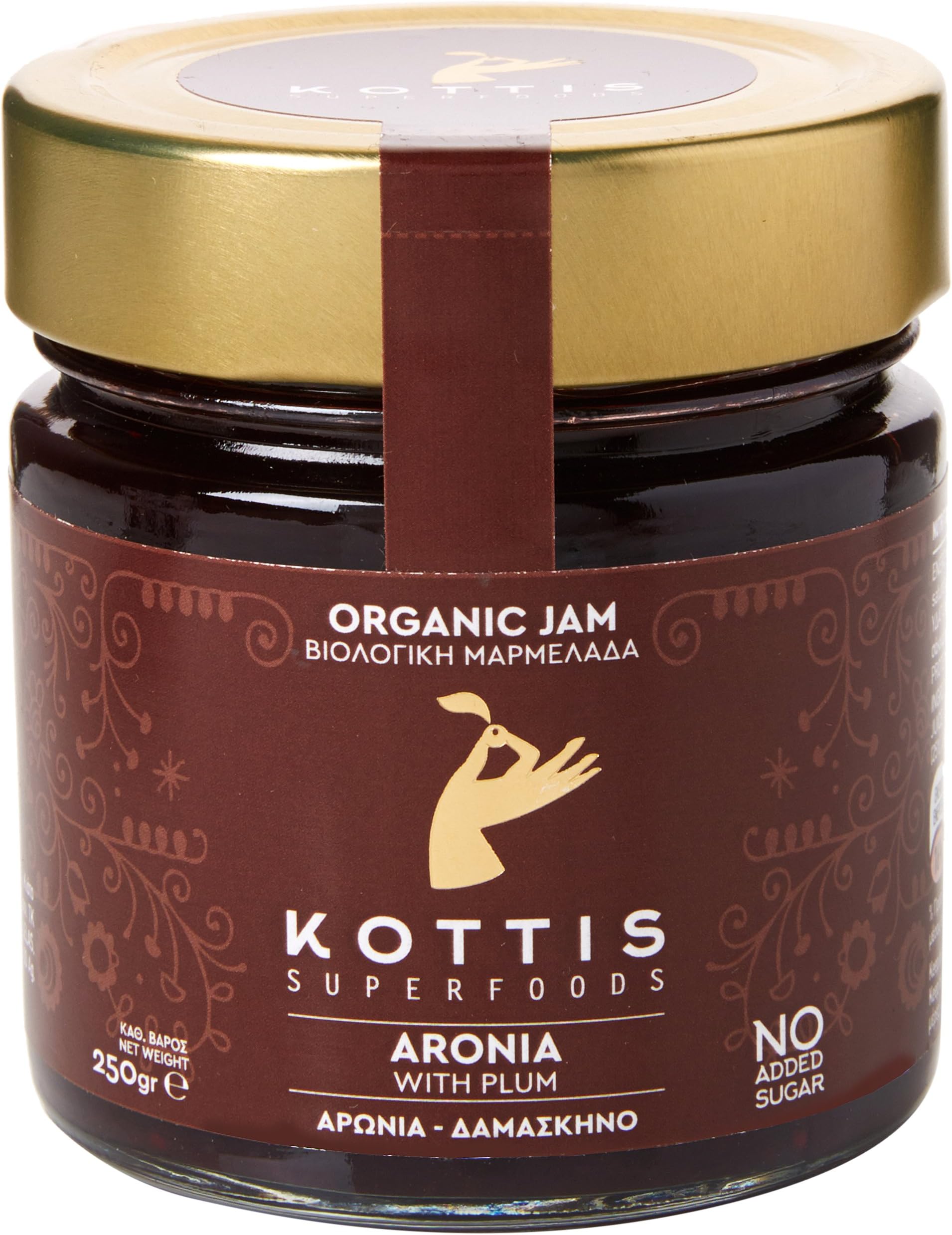 Kottis Organic Jam Aronia with Plum, 250 g, Pack of 2