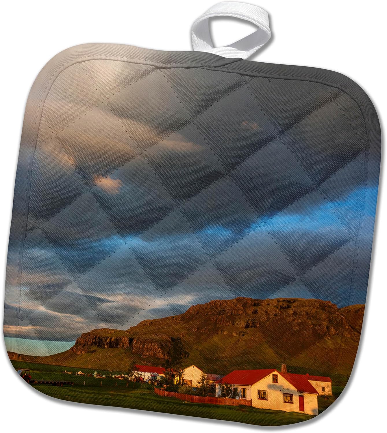 3D Rose Landscape-Iceland Pot Holder, 8 x 8