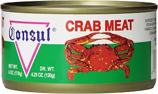 Roland Foods Consul Crab Meat in Water, 6oz Cans, Pack of 6 - Premium Thai Crab for Salads, Sandwiches & Appetizers