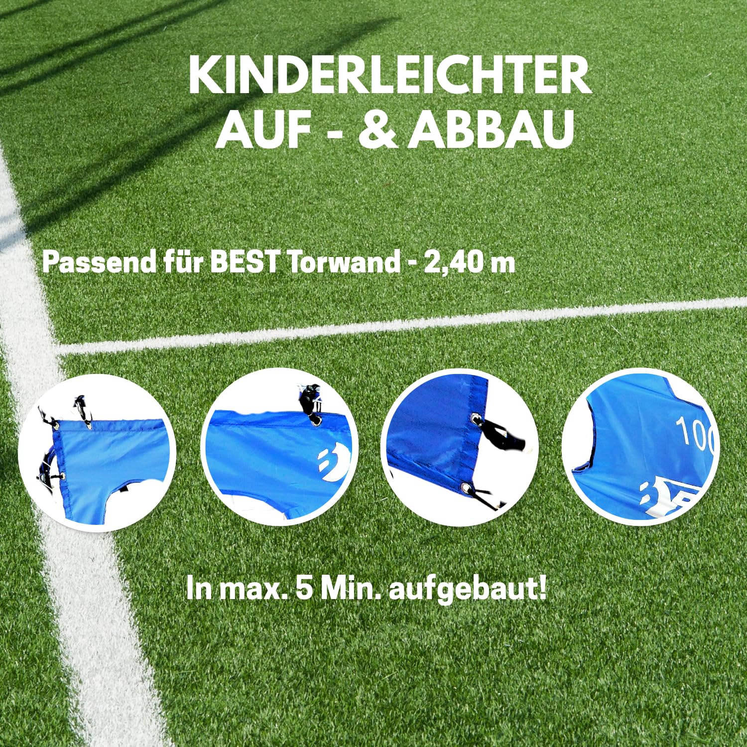 Best Sporting Torwand mit 5 Schusslöchern I Torschusswand 213 x 152 cm Passend für Fußballtore mit 240 x 170 cm I Fußball-Trainingswand I Outdoor-Torwand