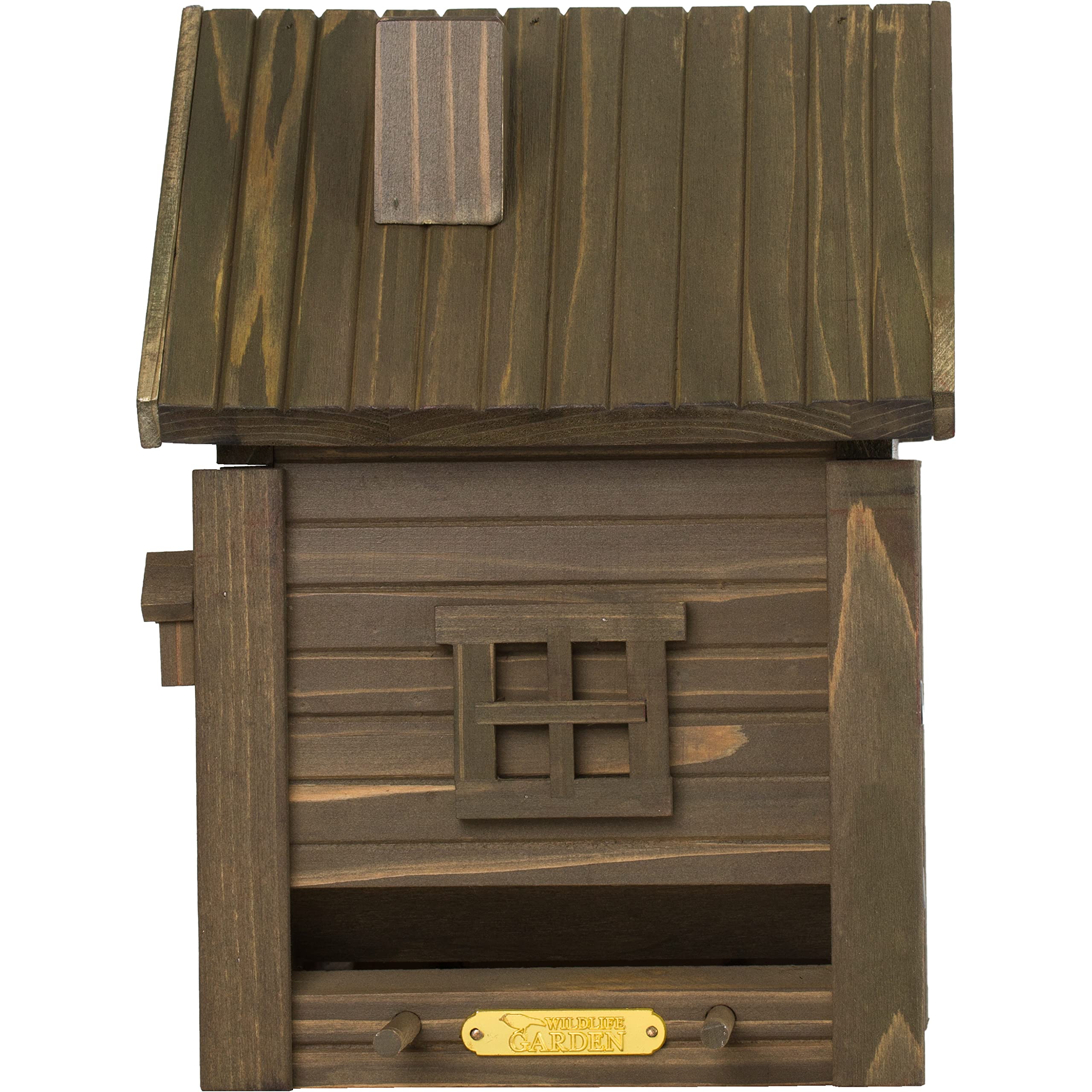 Wildlife Garden WG1126 Multiholk Grüne Umbra - Der Kombinierte Vogelfutterhaus und Nistkasten/Vogelhaus aus Holz