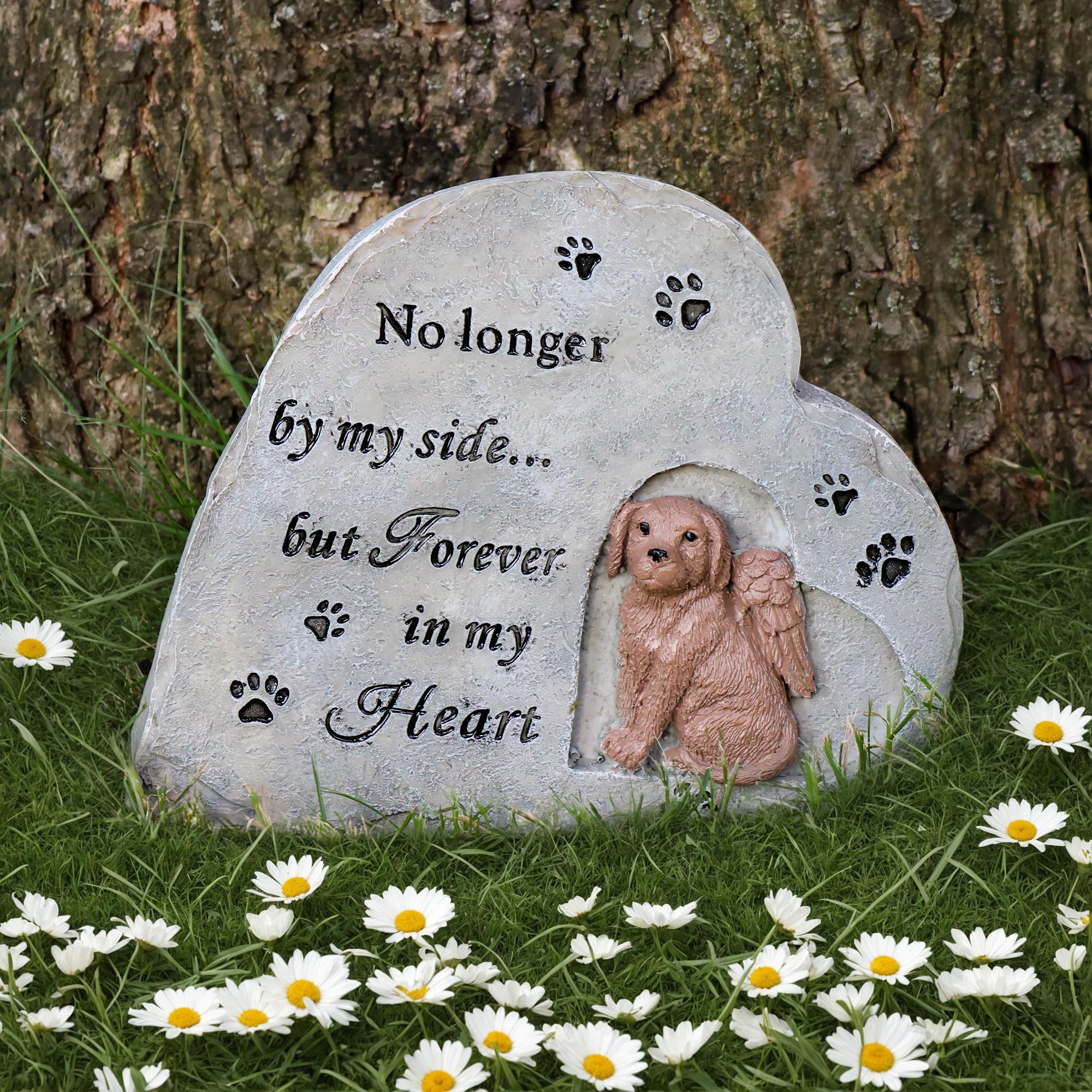 Dog Memorial Gifts for Loss of Dog, Pet Memorial Gifts for Dogs, Dog Memorial Stone for Garden, Sympathy Gifts for Remembrance Dog Passing Away, Outdoor Dog Grave Markers