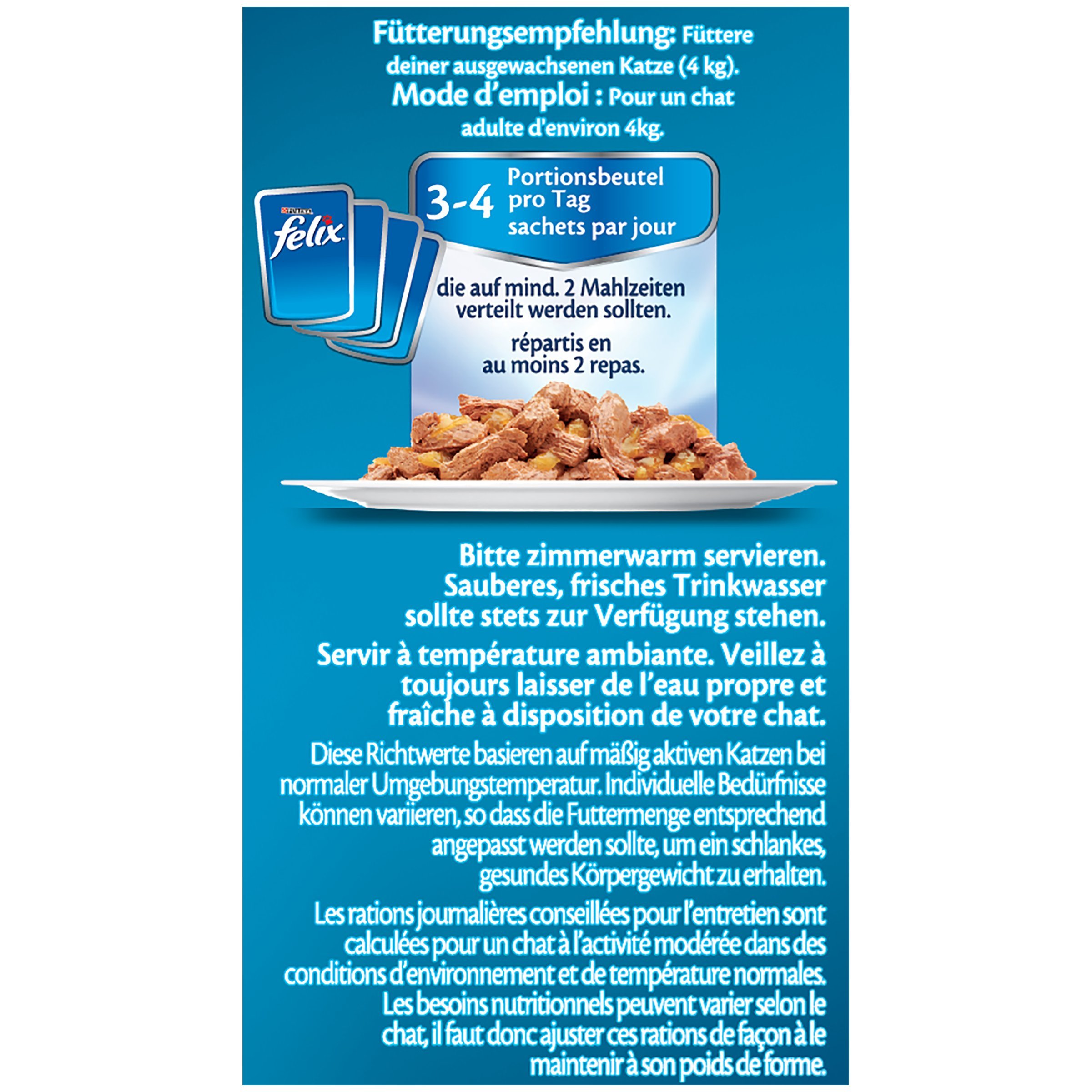 Felix So gut wie es aussieht, Katzennassfutter I Adult I 4er Pack (4 x 24 x 100 g)