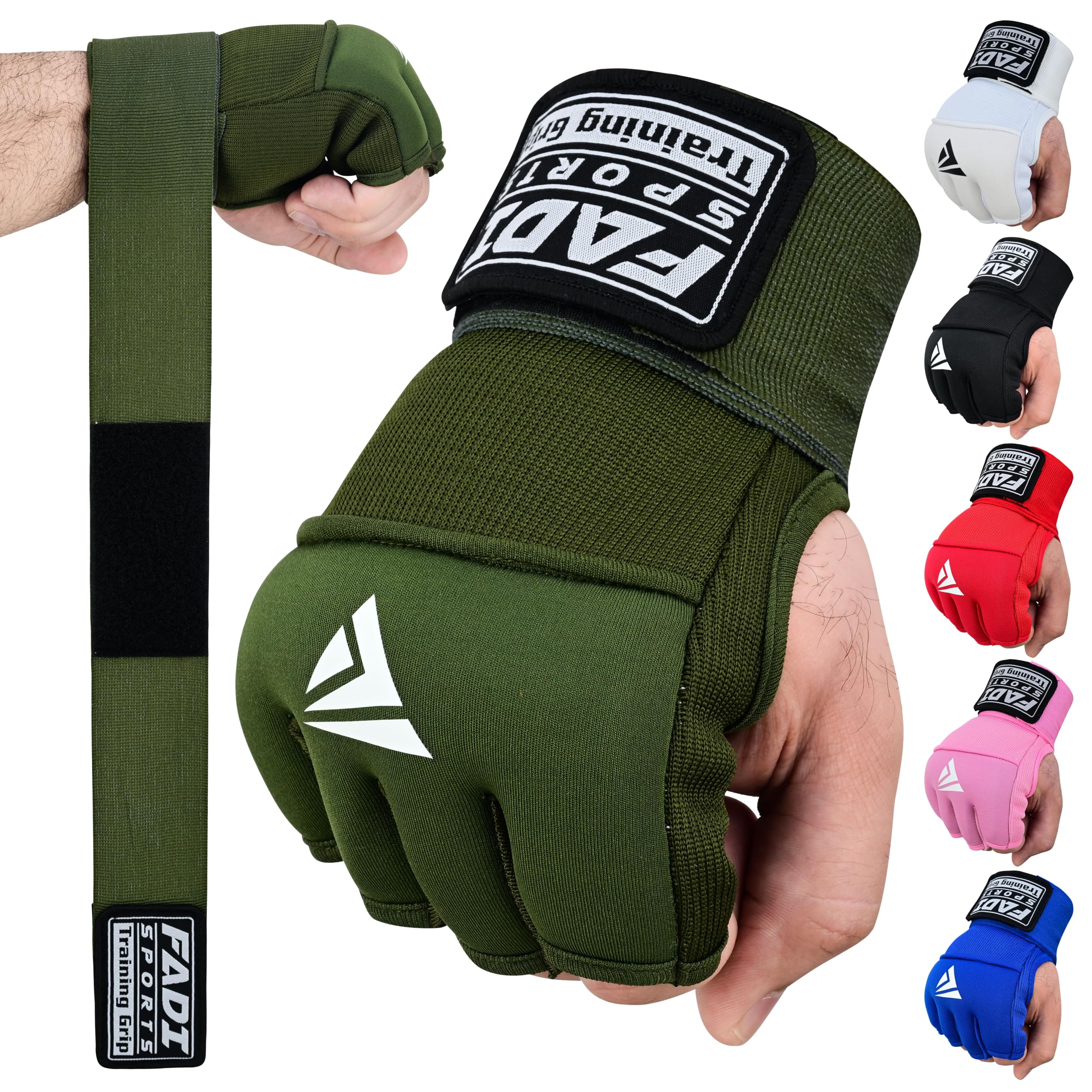 Gel Boxing Hand Wraps Inner Gloves for Men &amp; Women, Quick Slip-On Padded Knuckle Protection with Wrist Support for MMA, Muay Thai &amp; Kickboxing, Heavy Bag &amp; Martial Arts