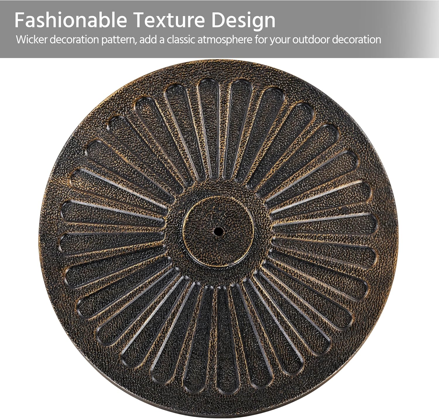 Topeakmart 26.5lbs Umbrella Base Heavy Duty Market Umbrella Stand Round Outdoor Stand for Patio & Garden