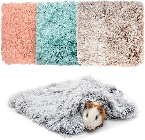 FAITUCOS Paquete de 4 mantas de conejillo de indias, accesorios cálidos y acogedores para jaula de mascotas para conejillo de indias, erizo, conejo,