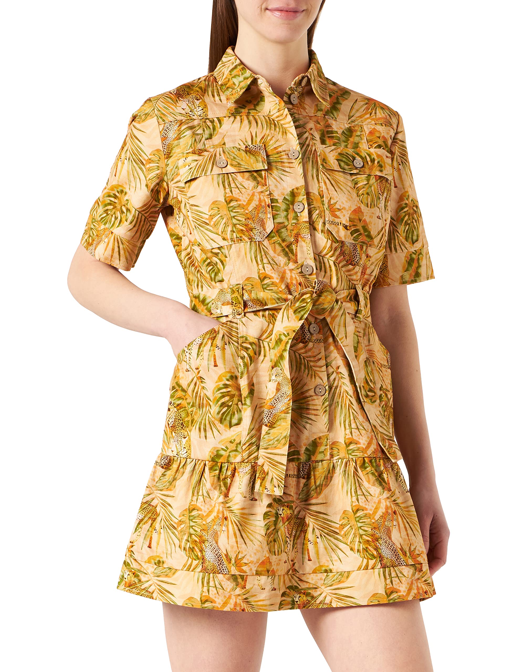 Desigual Vest_Safari Vestido Casual. Mujer