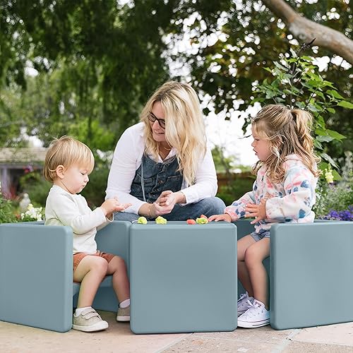 Miniatura 47 de ECR4Kids Tri-Me 3 en 1 silla cubo, muebles para niños, color morado claro Púrpura claro,Agua,Negro -,Verde Fern,marino,Azul,Azul Cian,Verde,Verde