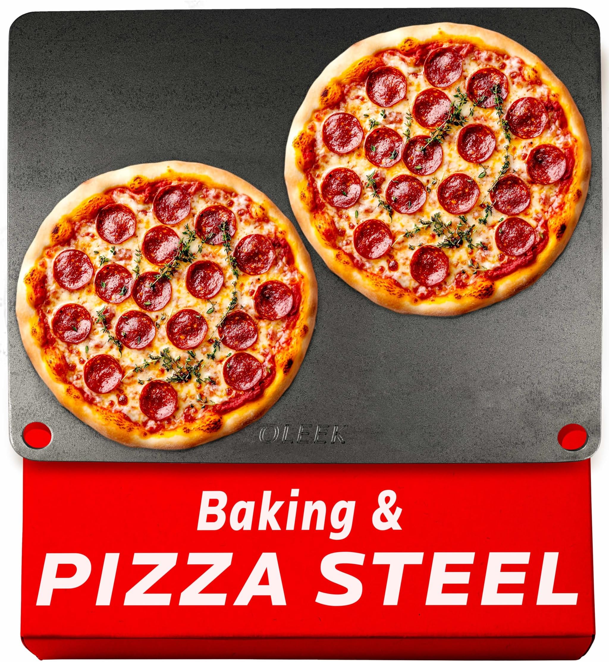 OLEEK pizza steel for oven 20 x 14 - baking steel for oven - XL steel pizza stone - baking steel pizza - pizza steel baking sheet - pizza baking steel - carbon steel pizza steels