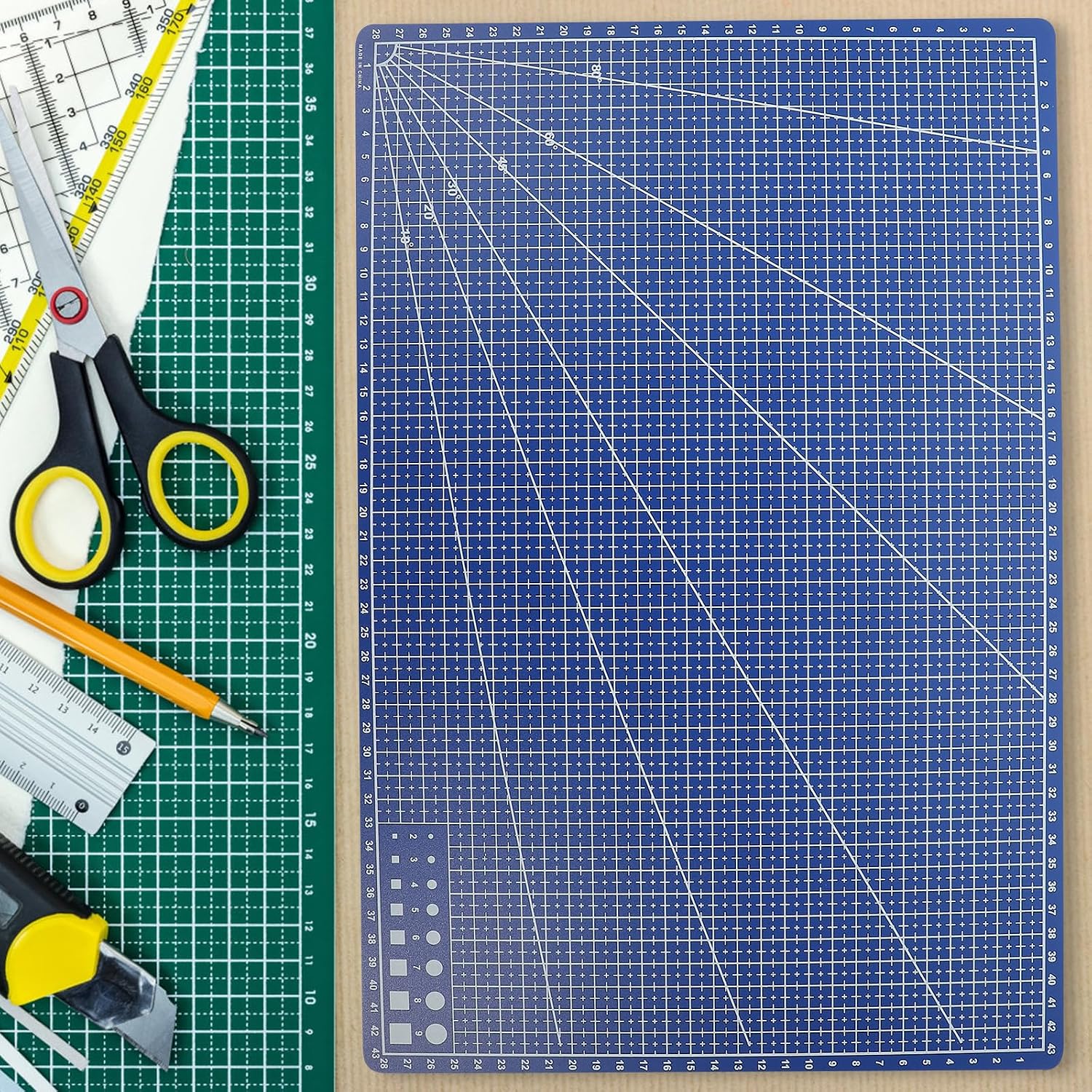 A3 Double-sided Quilting Cutting Pad Pp Material 17.71x11.81 Inch Engraving Mats for Crafts