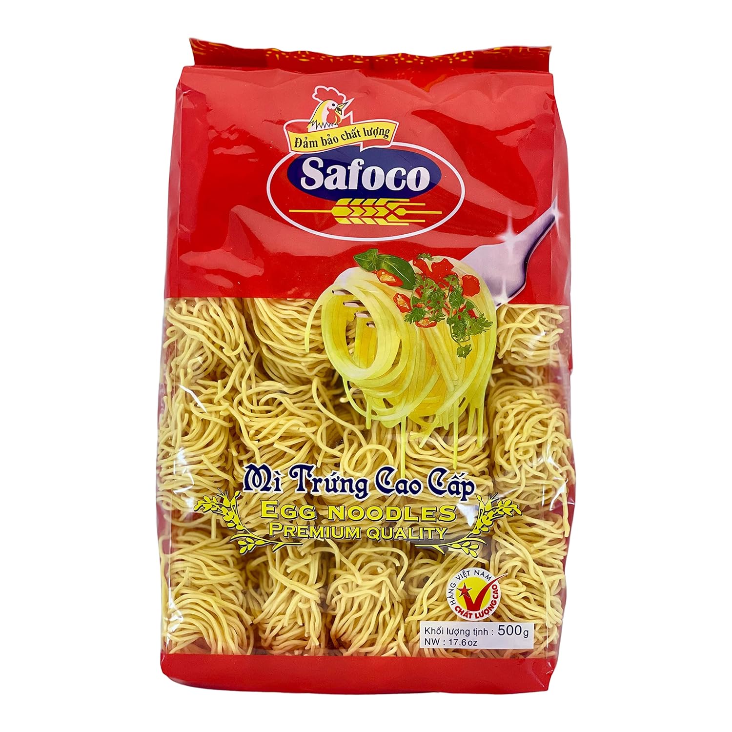 Safoco Authentic Vietnamese Egg Noodles 500g - Perfect for Pho, Stir-Fries & Traditional Asian Recipes