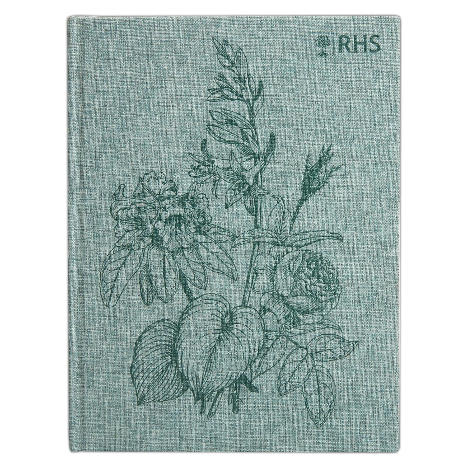 RHS The Royal Horticultural Society 160 Page Hardbound Sketchbook (90gsm), Botanical Canvas, A5, Multicoloured, for Sketching, Drawing, Scrapbooking, Notes, Ideas, Painting, Acrylic, Watercolour