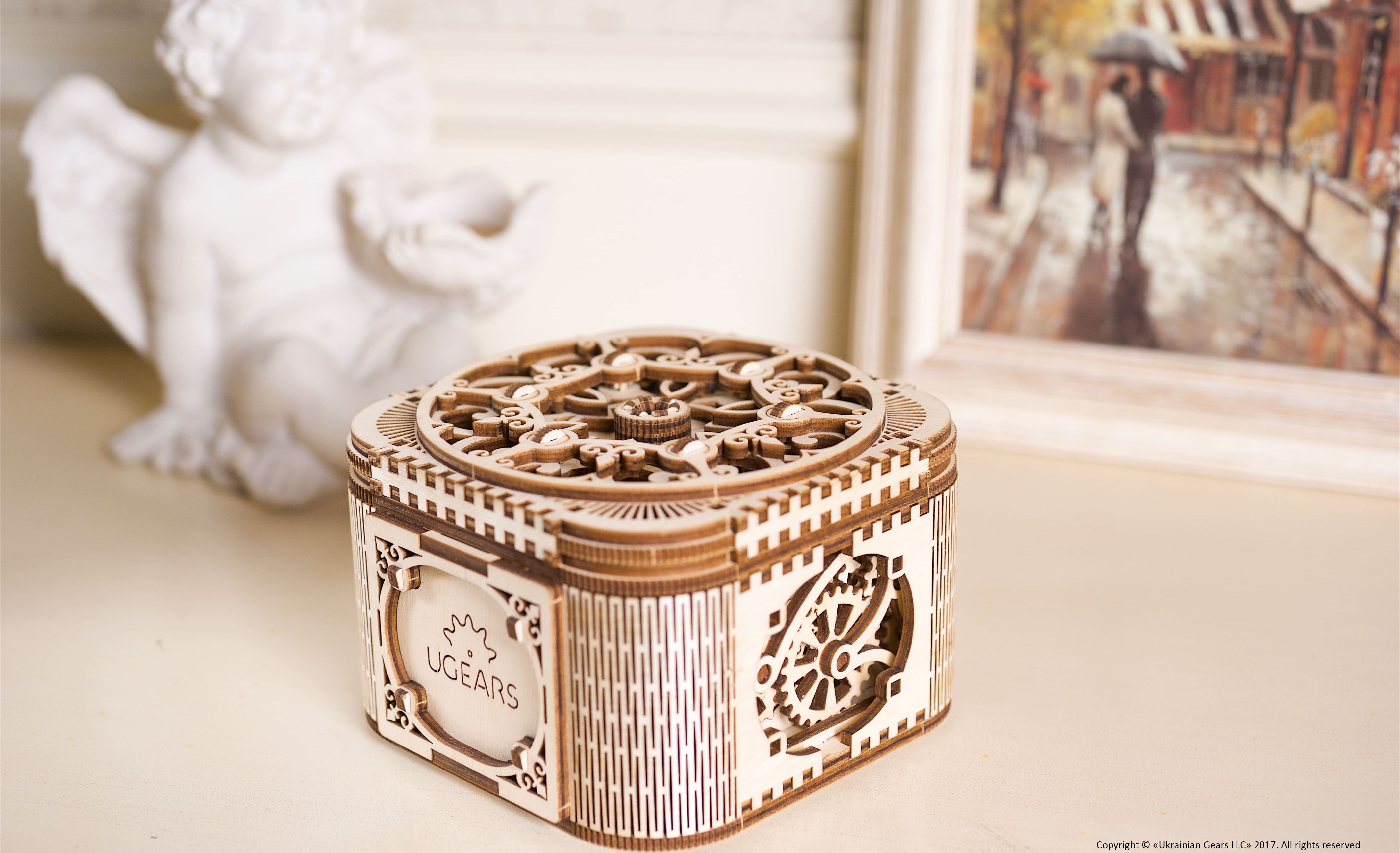 Watch UGEARS Treasure Box Wooden Mechanical 3D Puzzle on Amazon Live