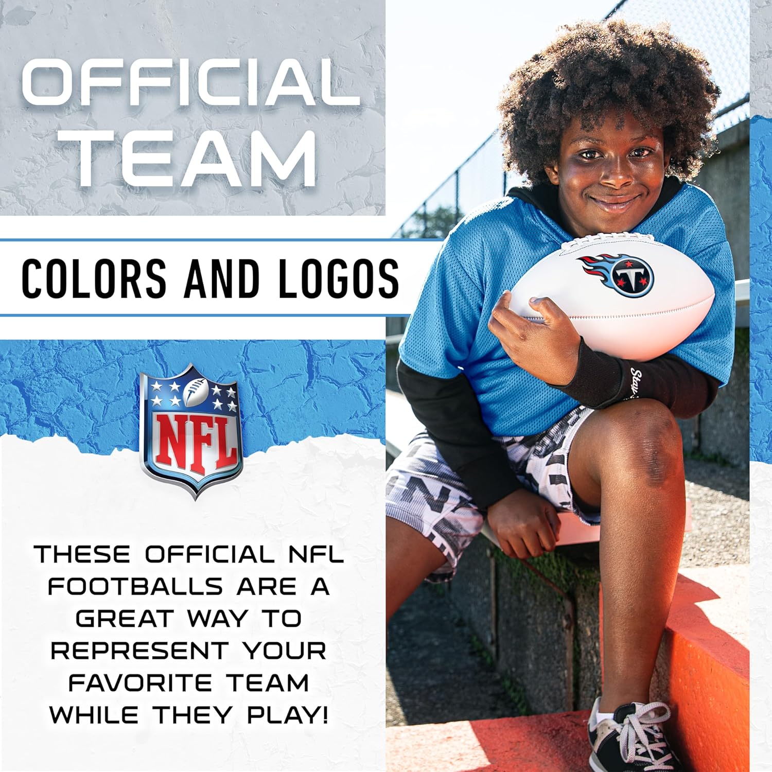 Franklin Sports NFL Autograph Football - Official Size White Panel Souvenir Football for Autographs + Signatures - NFL Team Fan Shop Memorabilia