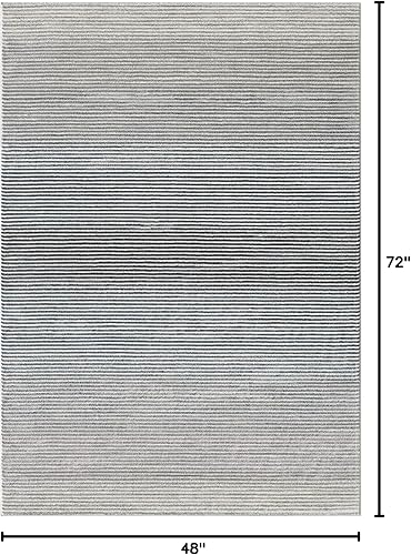 Miniatura 2 de Abani Rugs Vista Collection - Alfombra minimalista a rayas, rústica, resistente, contemporánea, con acento de estilo moderno, hecha en Turquía,