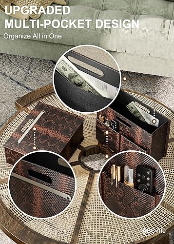 Miniatura 3 de ABC life Revistero estable para revistas, plegable, de piel sintética, organizador de carpetas de archivos de revistas, organizador de carpetas de