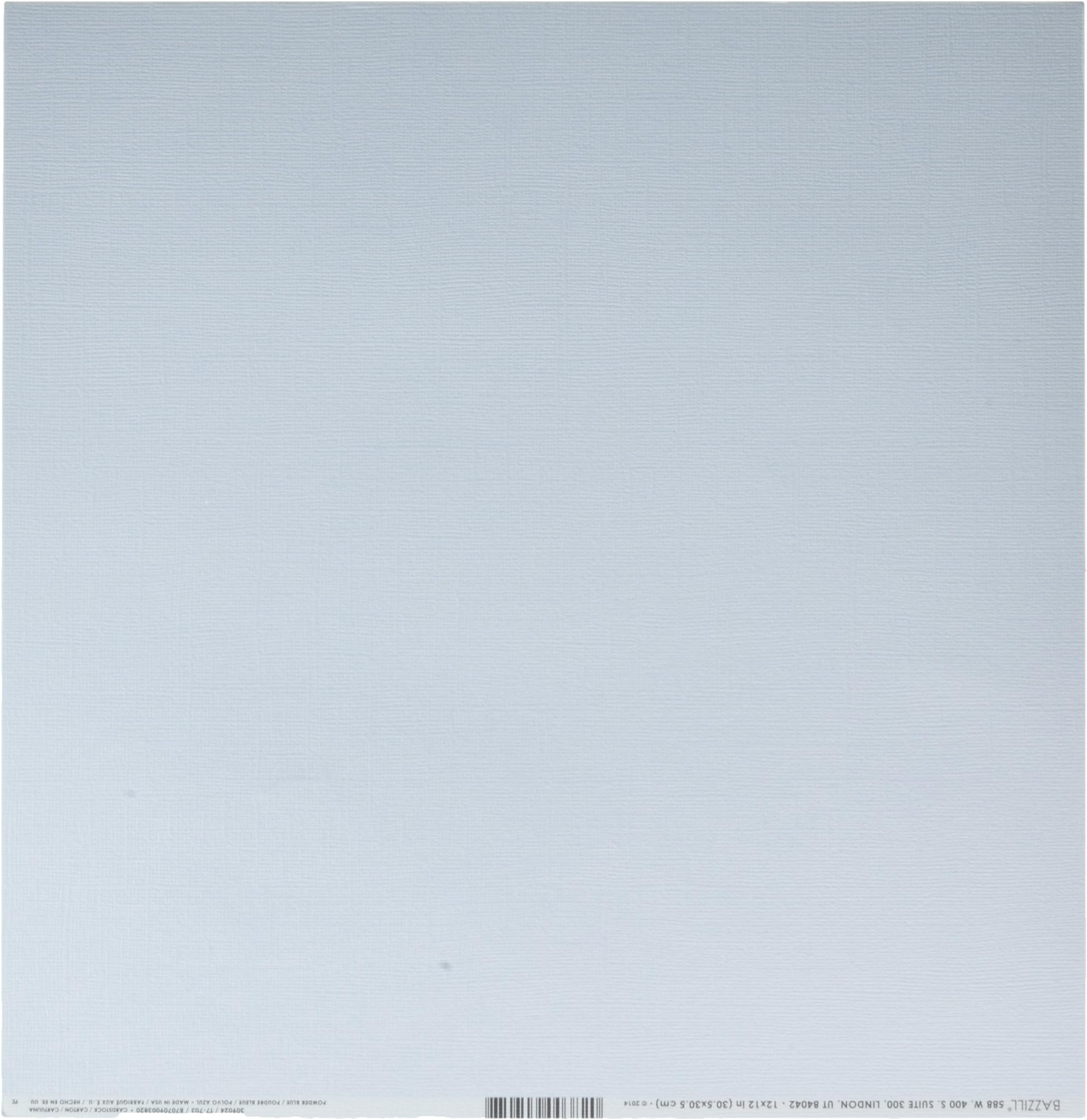 BazzillBasics Paper 25 ScrapBooking Sheets Canvas Texture, Powder Blue