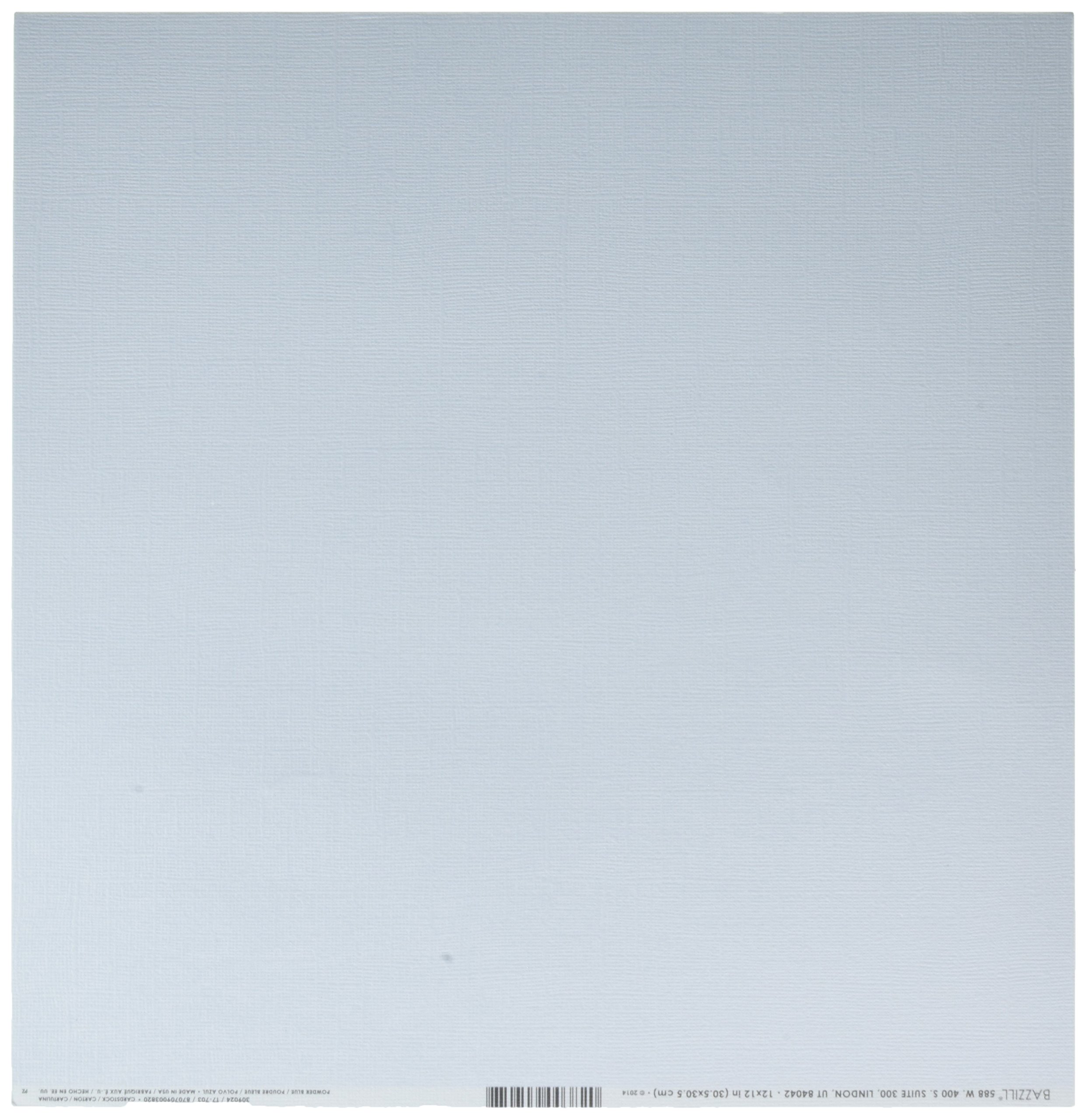 BazzillBasics Paper 25 ScrapBooking Sheets Canvas Texture, Powder Blue