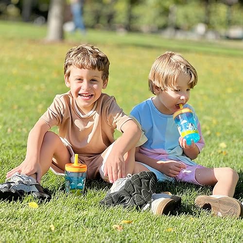 Vista 36 de Zak Designs - Juego de vasos Baby Shark Kelso de 15 onzas, sin BPA, tapa de rosca con popote hecha de plástico duradero y silicona, paquete perfecto