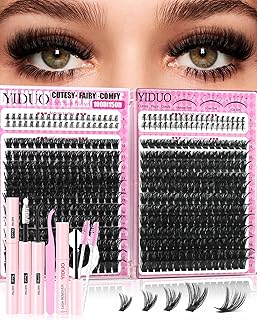 YIDUO 100D+150D Lash Clusters Kit with Bottom...