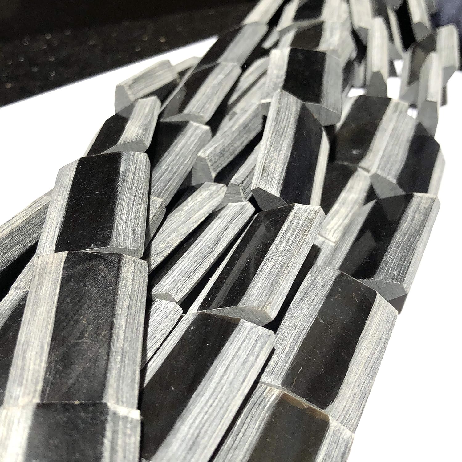 [ABCgems] Extremely Rare Carabao Buffalo Horn (Outside Matte- Inside Polished) Precision-Cut 20X30X6mm Smooth Rectangle Beads for Beading & Jewelry Making