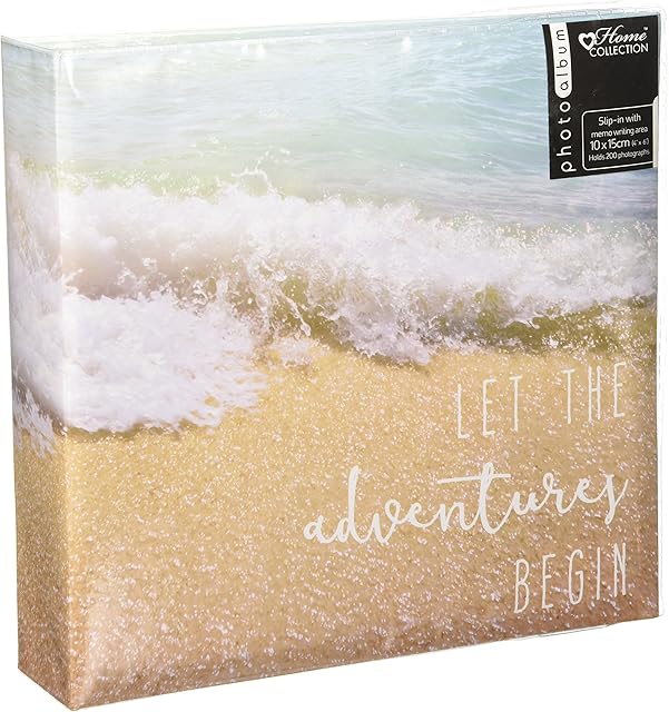 Anker Holiday Destinations/Memory Picture Album, to fit 200 Photos 4x6,with Memo Writing Area, Decorative Travel Design on Front, 5x7-6x4 Inserts
