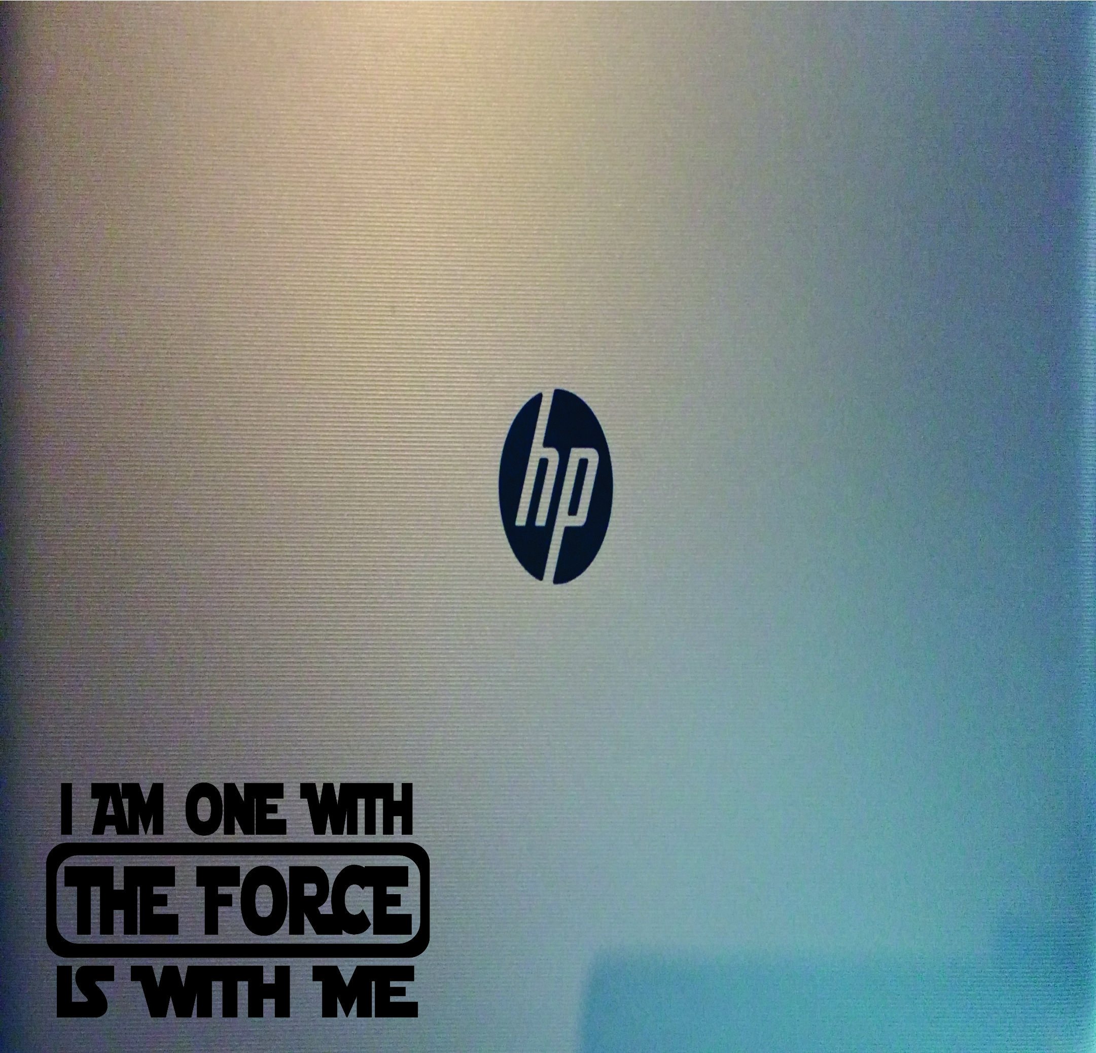 Stonehouse Decals 6.5" X 4" I Am One with The Force is with Me Black Vinyl DIE Cut Decal for Your car, Truck, Window, Laptop, MacBook