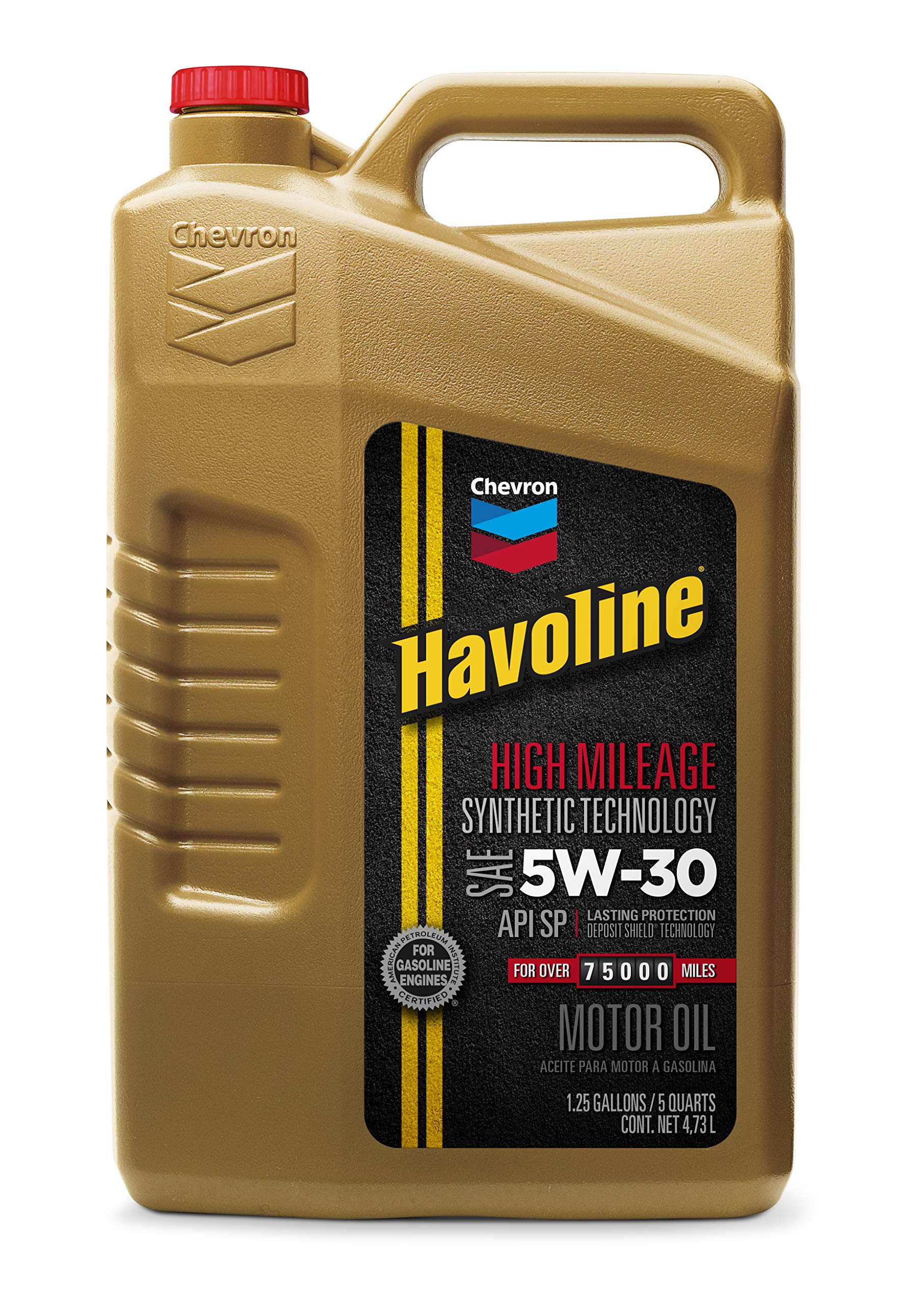 HAVOLINE 5W30 High Mileage Synthetic Blend, 5 Quarts, 1 Pack (223681474)
