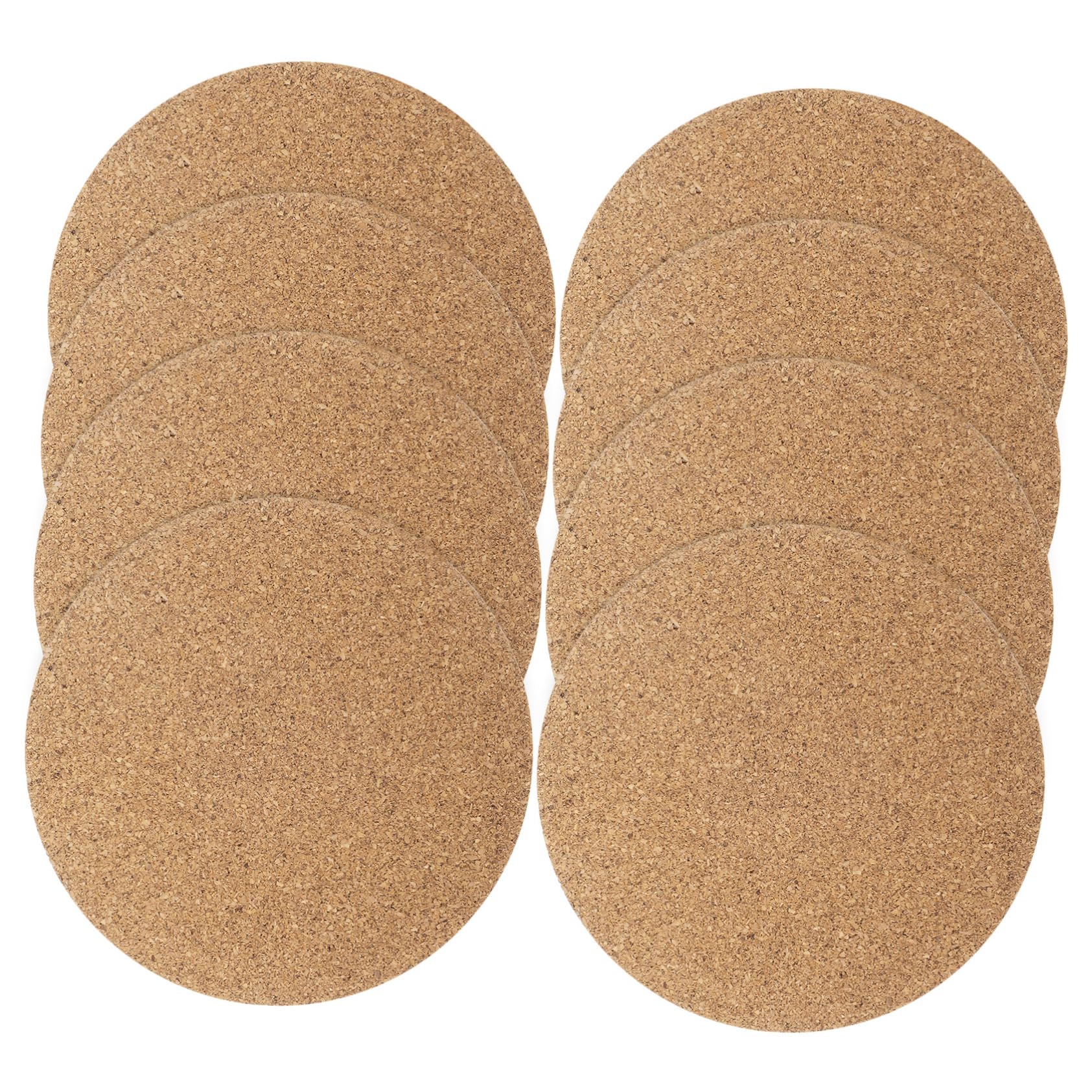 POPETPOP 8pcs Round Cork for Indoor Plants Dual-Sided Plant Pot Mats Moisture Absorbent Drink Placemat Cork Accessories for Flowerpots and Hot Dishes