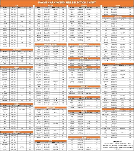 Miniatura 4 de Kayme - Funda impermeable para automóvil para todo tipo de clima, con candado y cierre; protección contra la lluvia y el sol Negro