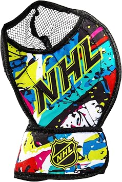 Franklin Sports NHL Youth Knee Hockey Goalie Pads + Helmet Set - Kids Knee + Mini Hockey Goalie Gear + Equipment - (2) Leg Pads, Catch Glove, Blocker + Mask Included - Graffiti