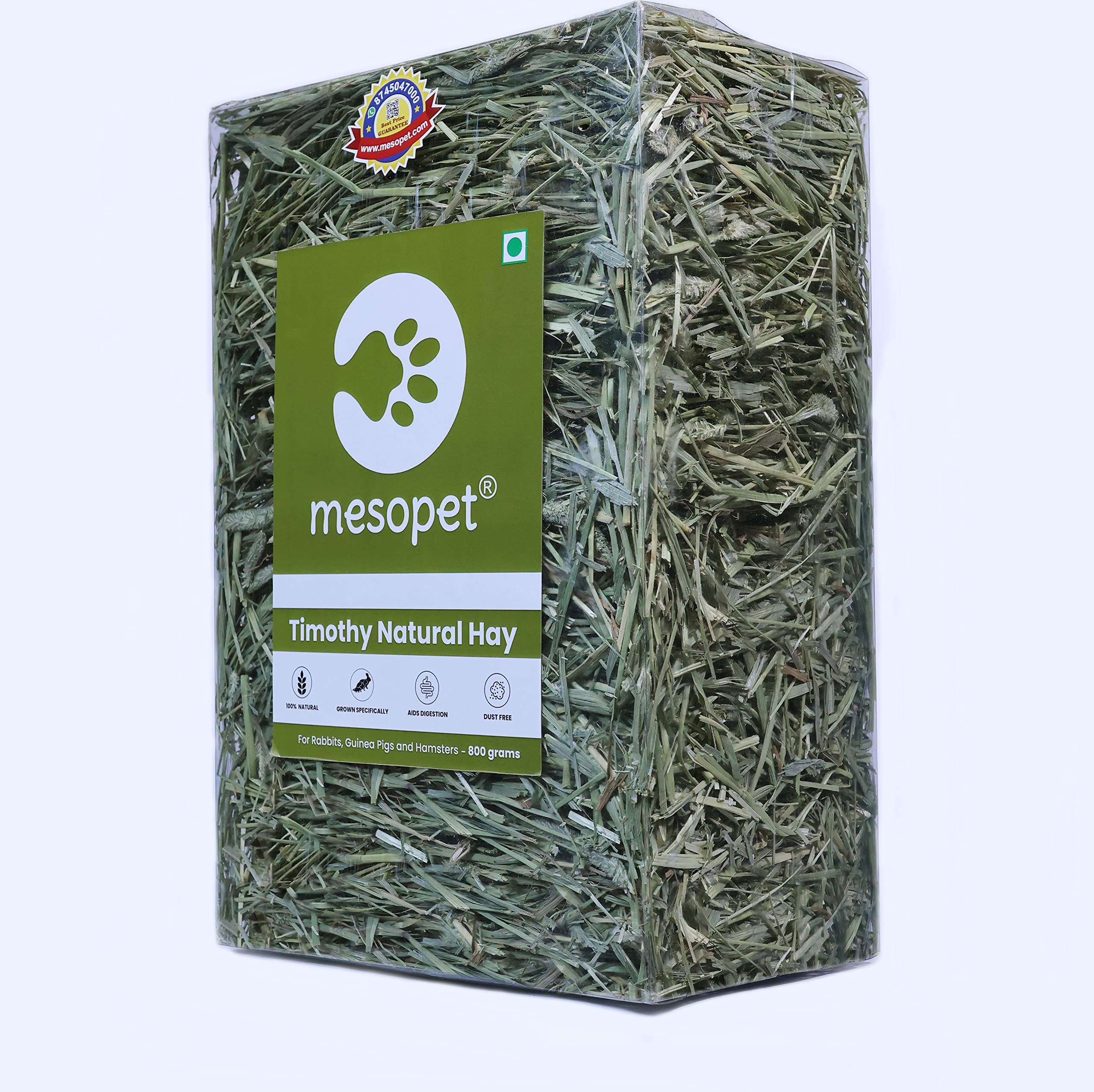 Mesopet Timothy Natural Hay for Rabbits, Guinea Pigs and Hamsters of All Life Stages - 800 Grams (B0C1BMYLPY) Amazon Price History, Amazon Price Tracker